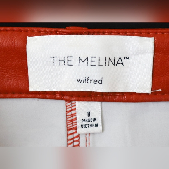 The Melina High-waisted Vegan Leather pants - Rust Size 8 - Picture 7 of 7